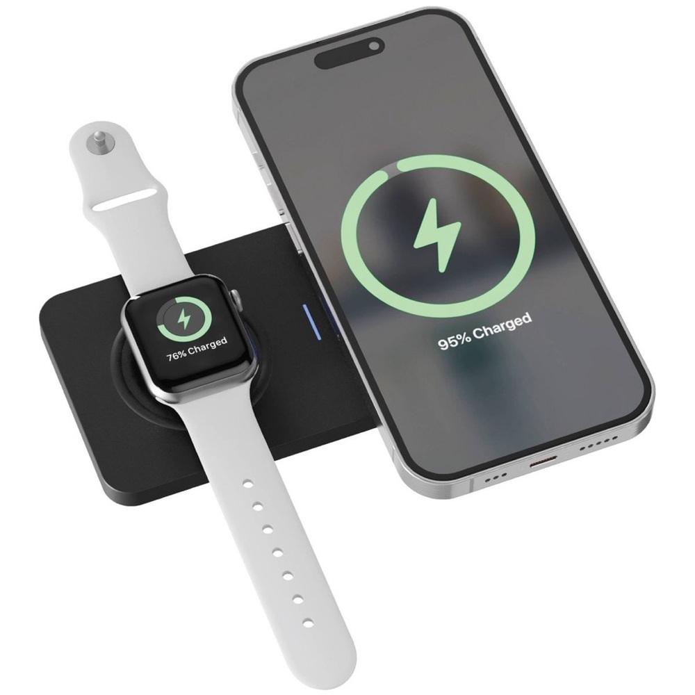 Just Wireless 2-in-1 Desktop Wireless Charger for Apple & Android devices New